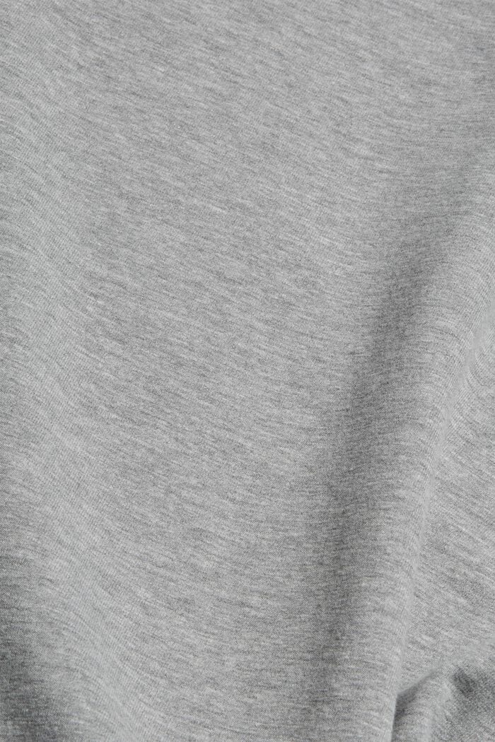 Melerad sweatshirt i ekologisk bomull, MEDIUM GREY, detail image number 4