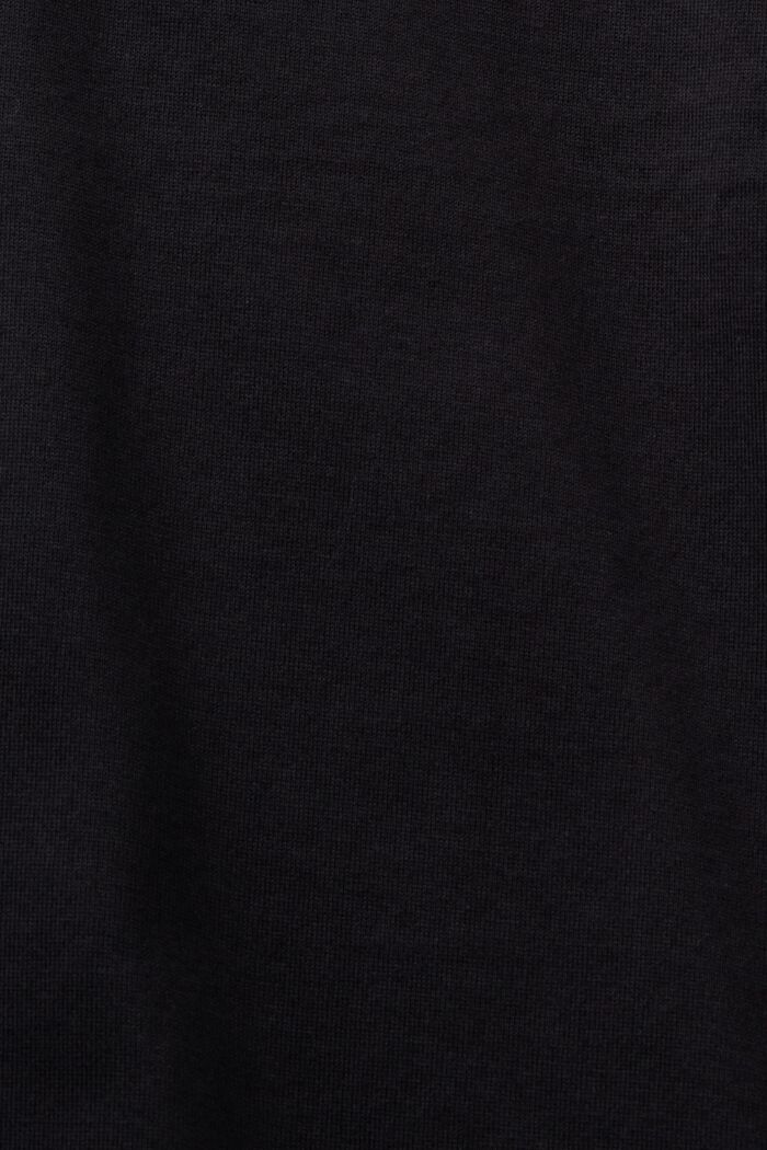 Linne med nyckelhålsdetalj, 100% bomull, BLACK, detail image number 5