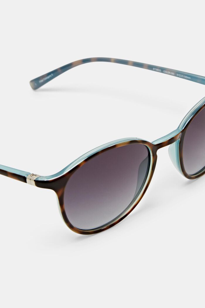 Runda solglasögon med tonade glas i unisexmodell, DEMI BLUE, detail image number 1