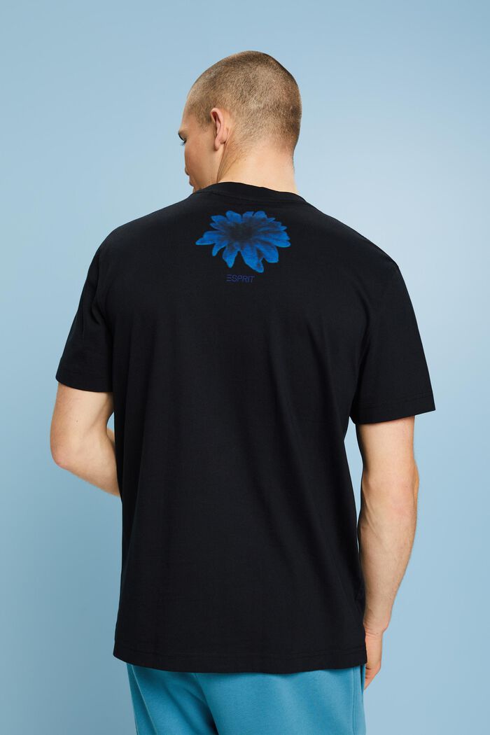 T-shirt i ekologisk bomull med tryck, BLACK, detail image number 2