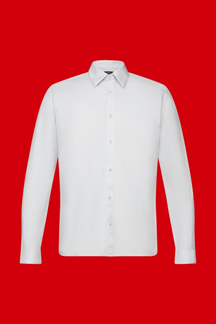 Skjorta i bomull med smal passform, LIGHT BLUE, detail image number 5