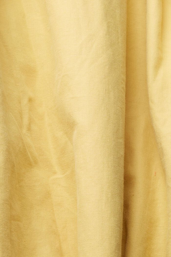 I linnemix: skjortblusklänning med skärp, YELLOW, detail image number 5