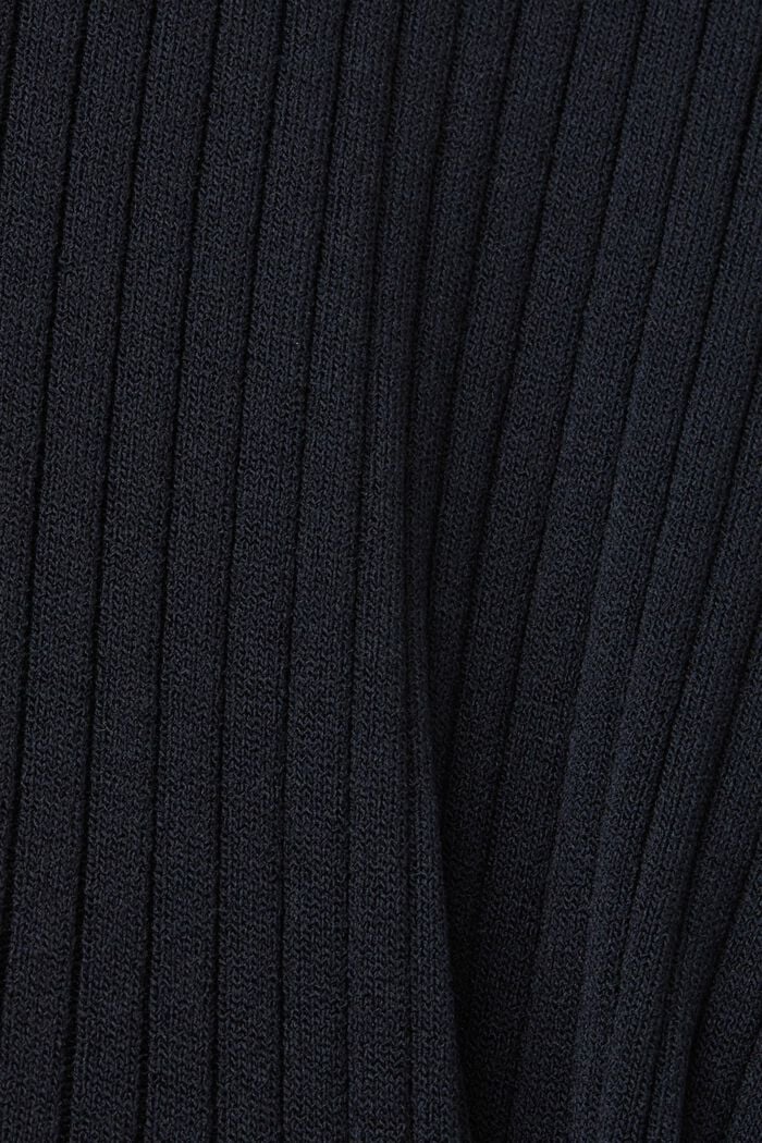Veckad långärmad omlottklänning, BLACK, detail image number 5