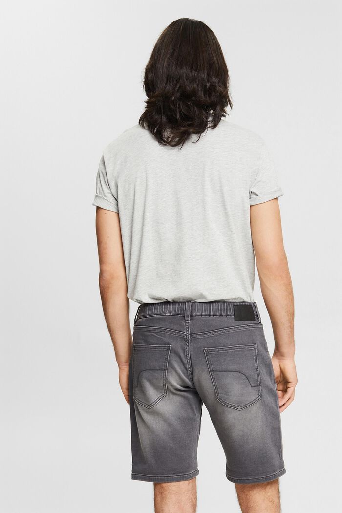 Korta jeans med dragsko, GREY MEDIUM WASHED, detail image number 3