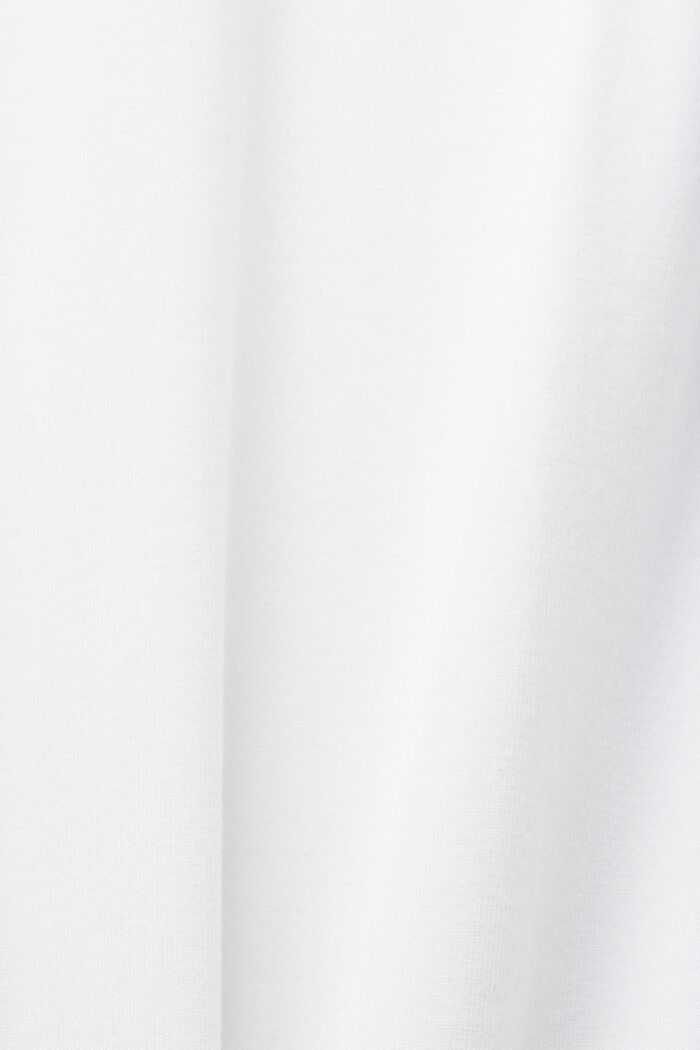 Linne i jersey med spetsinfällningar, WHITE, detail image number 5
