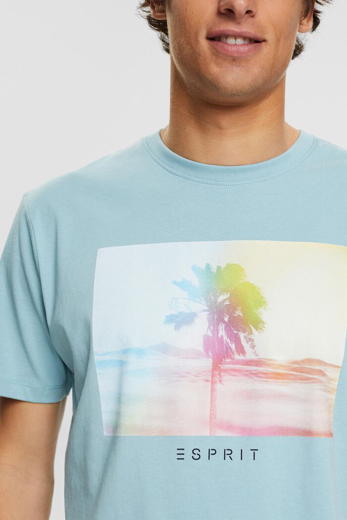T-shirt i jersey med tryck, LIGHT TURQUOISE, detail image number 0