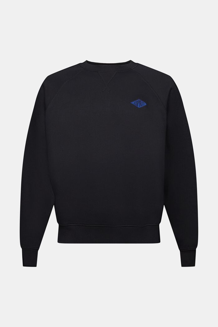 Sweatshirt i fleece med logo, BLACK, detail image number 5