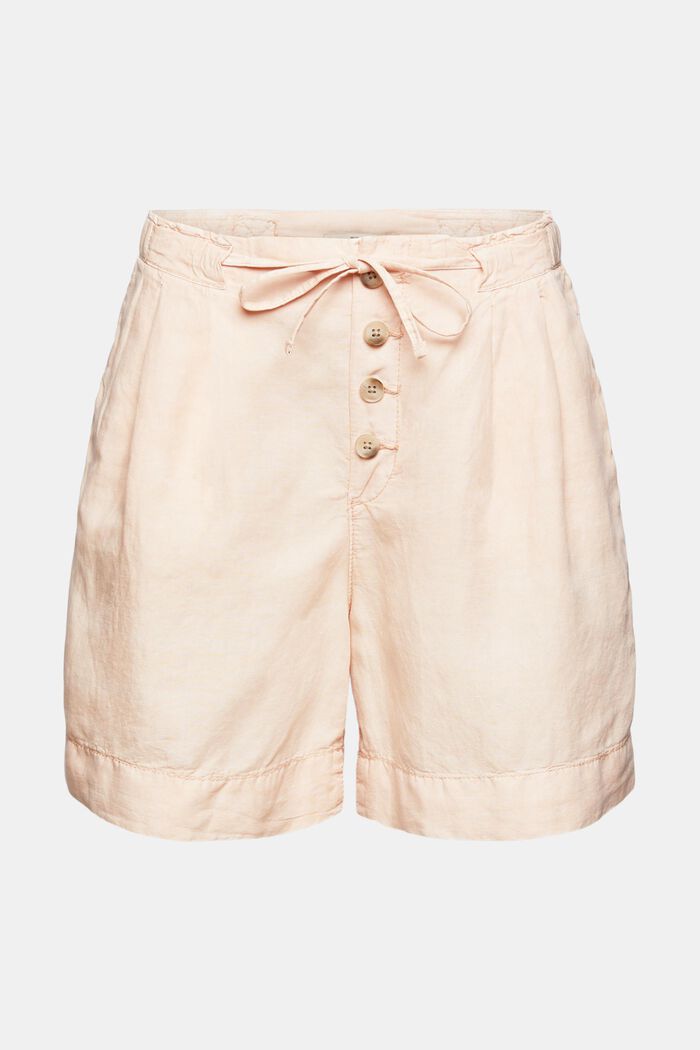 Med linne: shorts med knappgylf, NUDE, detail image number 3