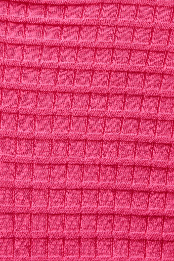 Strukturstickad tröja, PINK FUCHSIA, detail image number 4