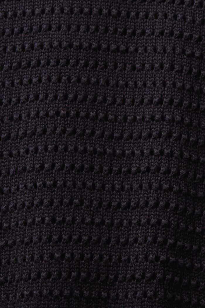 Kortärmad tröja i mesh, BLACK, detail image number 5