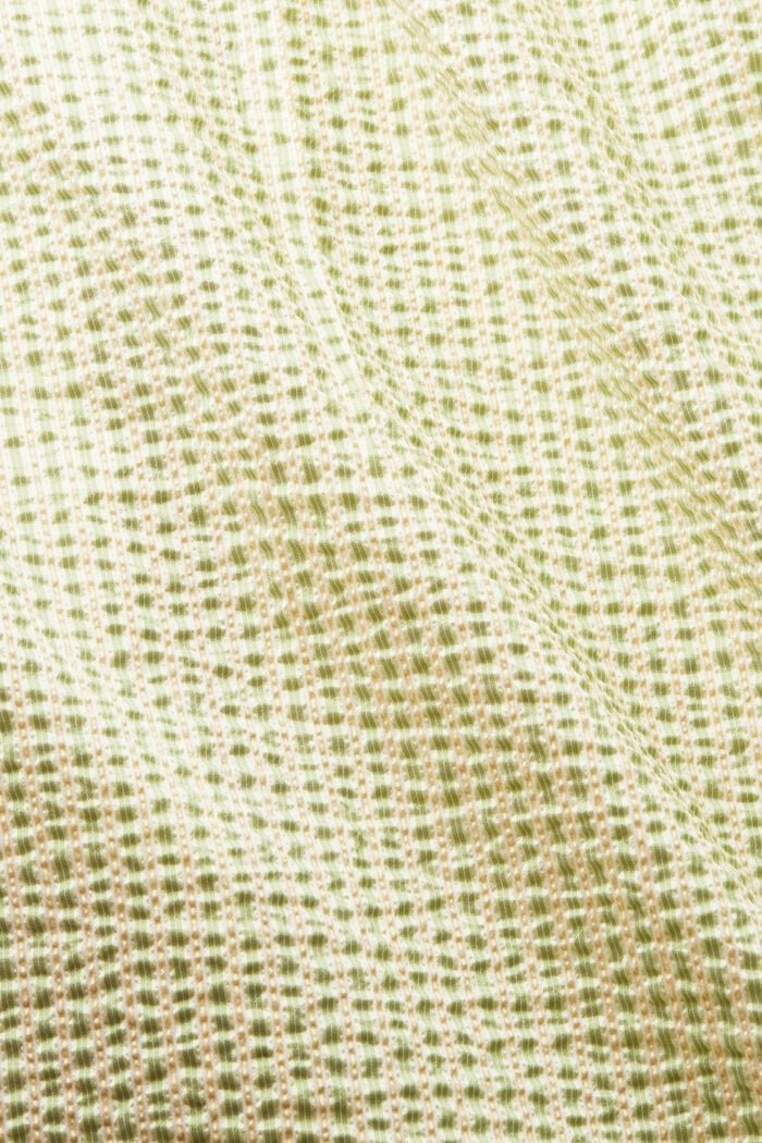Krinklad randig skjortblus, LIGHT GREEN, detail image number 5