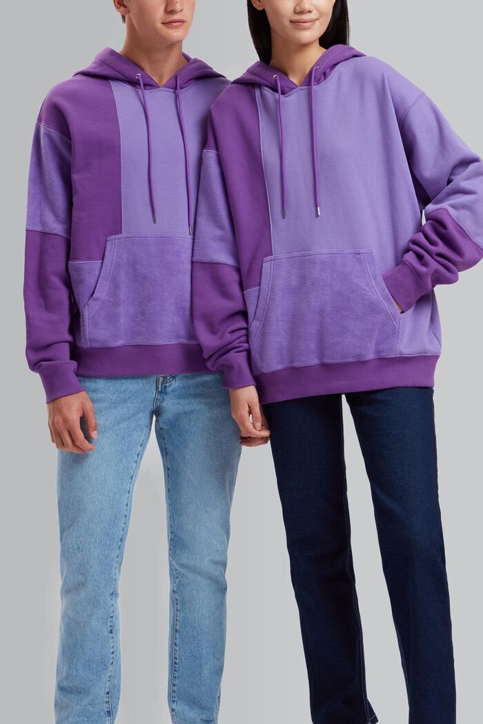 Sweatshirt i unisexmodell i patchworklook