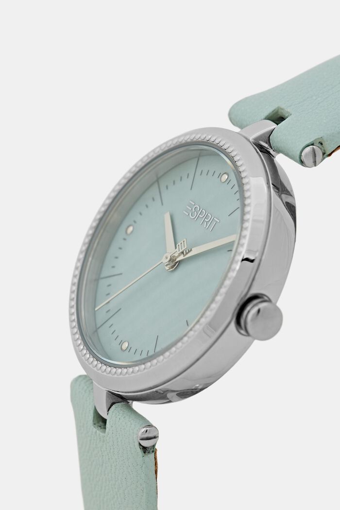Watch with Leather, LIGHT GREEN, detail image number 1