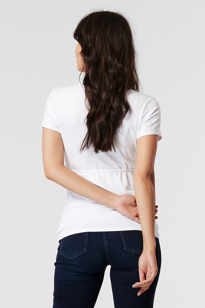 T-shirt med amningsfunktion, LENZING™ ECOVERO™, WHITE, detail image number 3