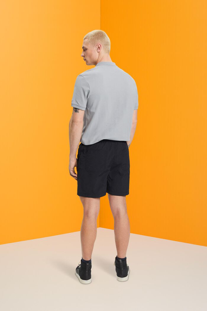 Shorts med integrerat bälte, BLACK, detail image number 3