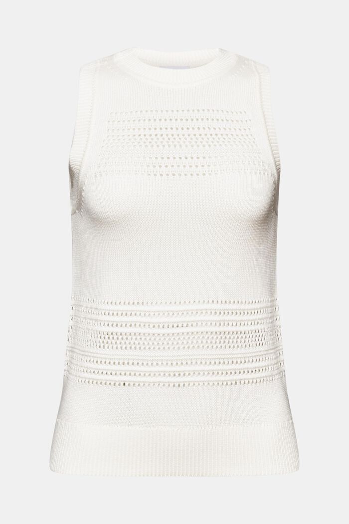 Ärmlös tröja i mesh, OFF WHITE, detail image number 6