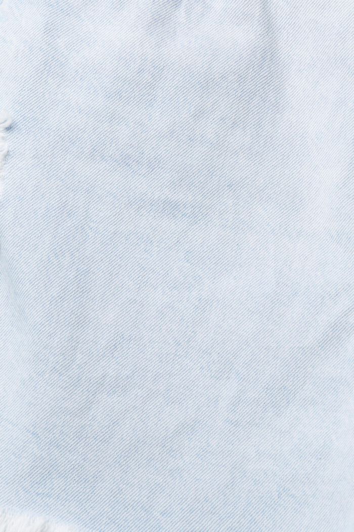 Jeansshorts med slitna effekter, BLUE LIGHT WASHED, detail image number 6