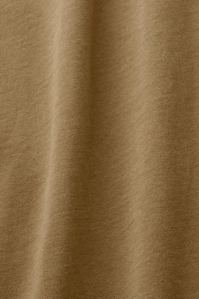 T-shirt med farfarsringning, 100 % bomull, KHAKI GREEN, detail image number 4