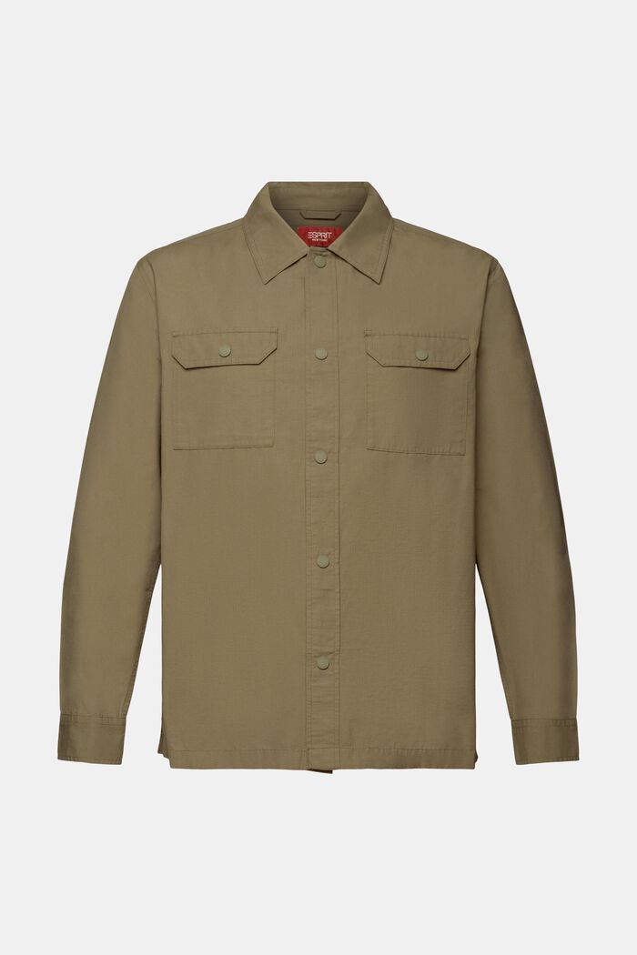Utility-skjorta, bomullsblandning, KHAKI GREEN, detail image number 6