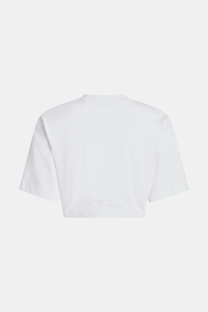 Denim Not Denim kortare T-shirt med indigotryck, WHITE, detail image number 5