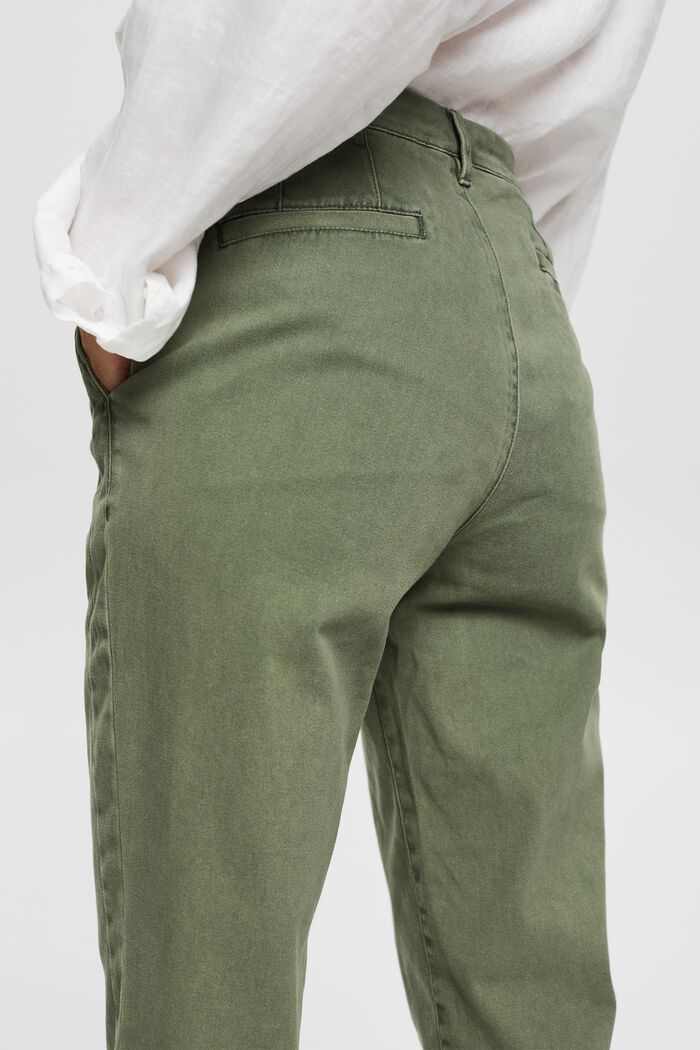 Chinos i bomull, GREEN, detail image number 5