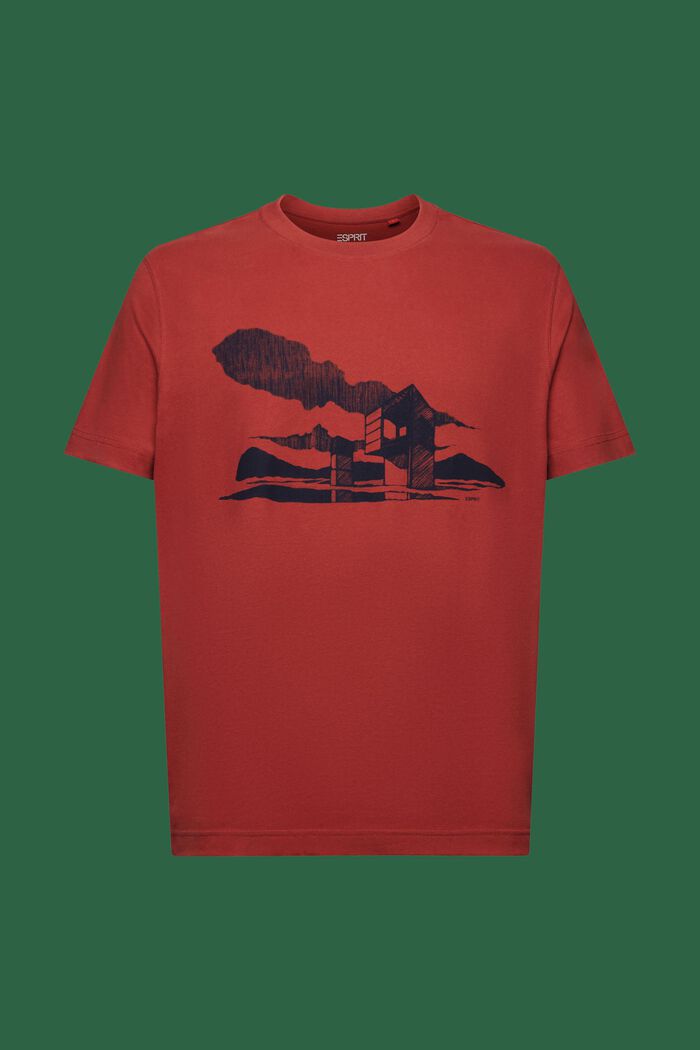 T-shirt med grafiskt tryck, TERRACOTTA, detail image number 7