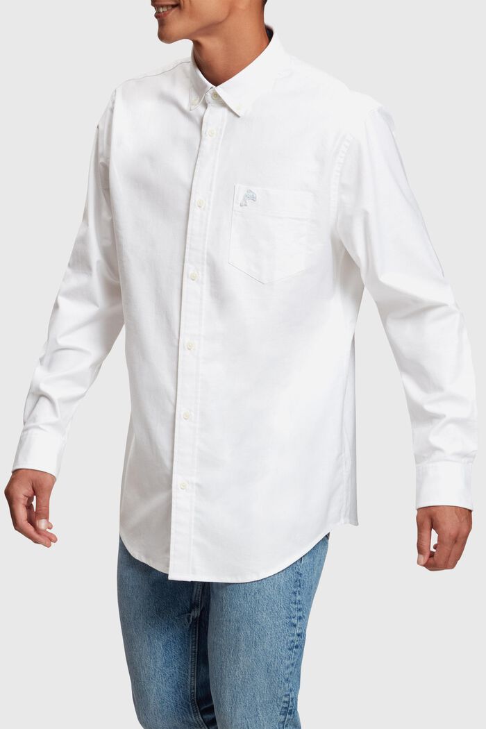 Oxfordskjorta i normal passform, WHITE, detail image number 0