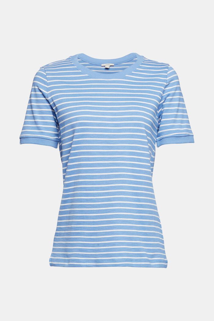 T-shirt med ränder, 100% bomull, LIGHT BLUE LAVENDER, detail image number 7