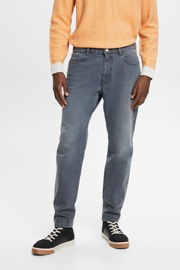 Avslappnade jeans med smal passform, GREY BLUE, detail image number 0