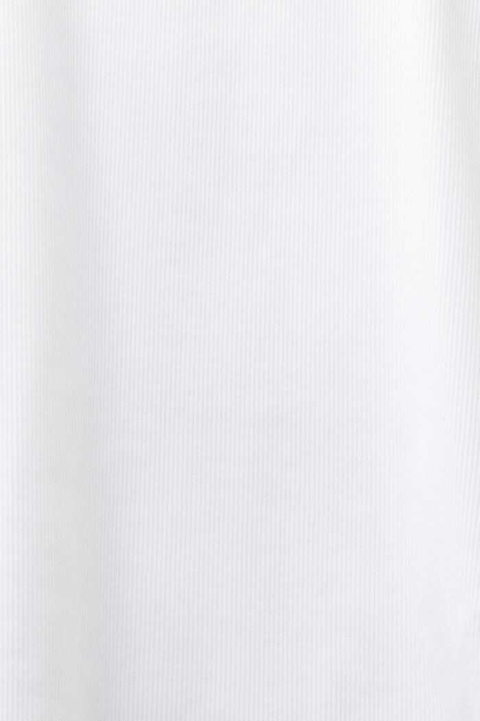 Linne i bomullsjersey med logo, WHITE, detail image number 6