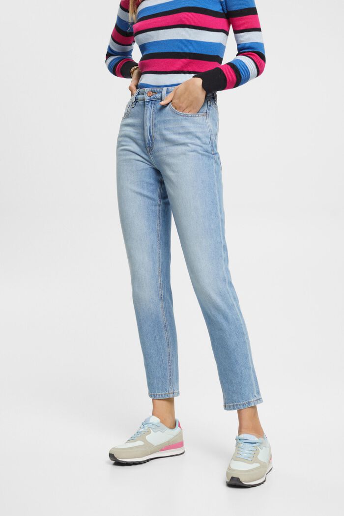 Mom-jeans med hög midja, BLUE MEDIUM WASHED, detail image number 0