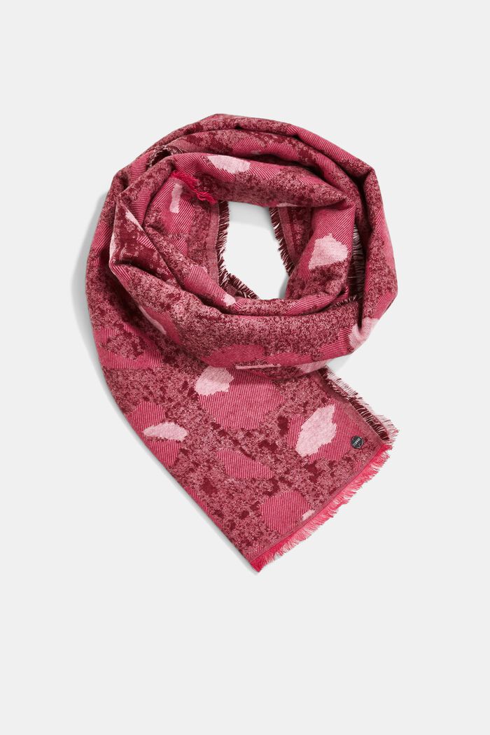 Mönstrad scarf, LENZING™ ECOVERO™, PINK FUCHSIA, detail image number 0