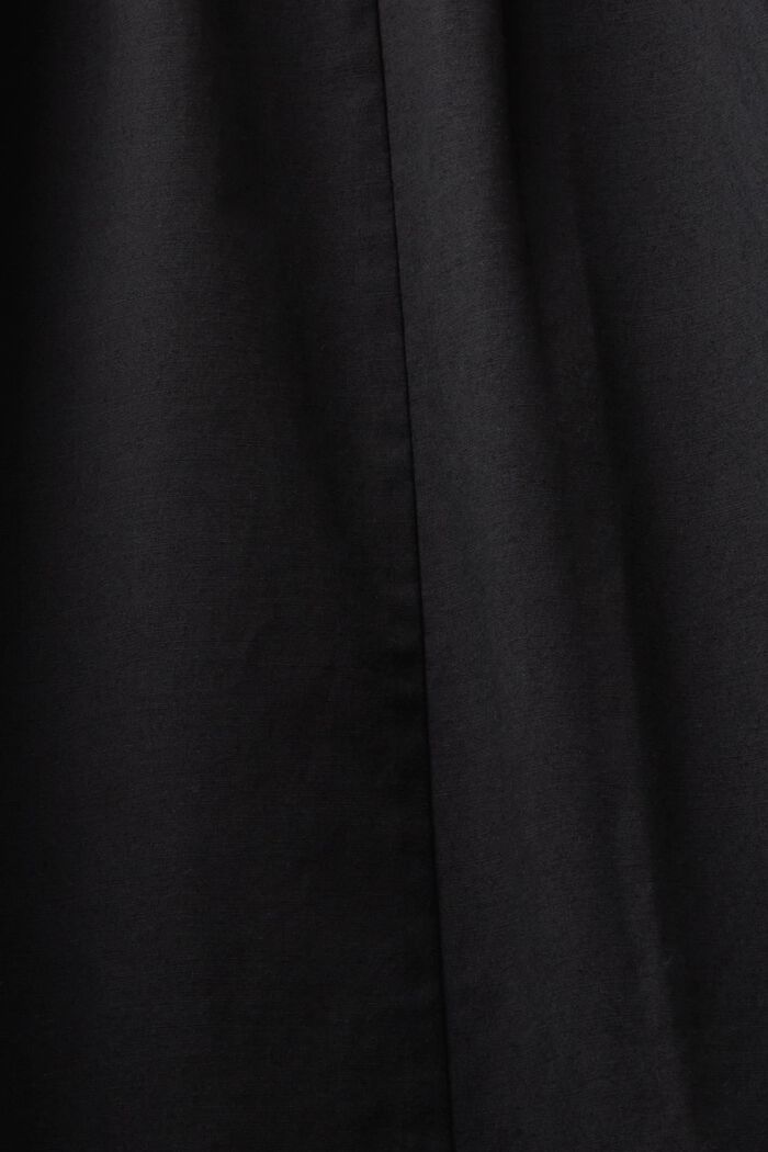 Midiklänning i poplin med korsettdetaljer, BLACK, detail image number 5