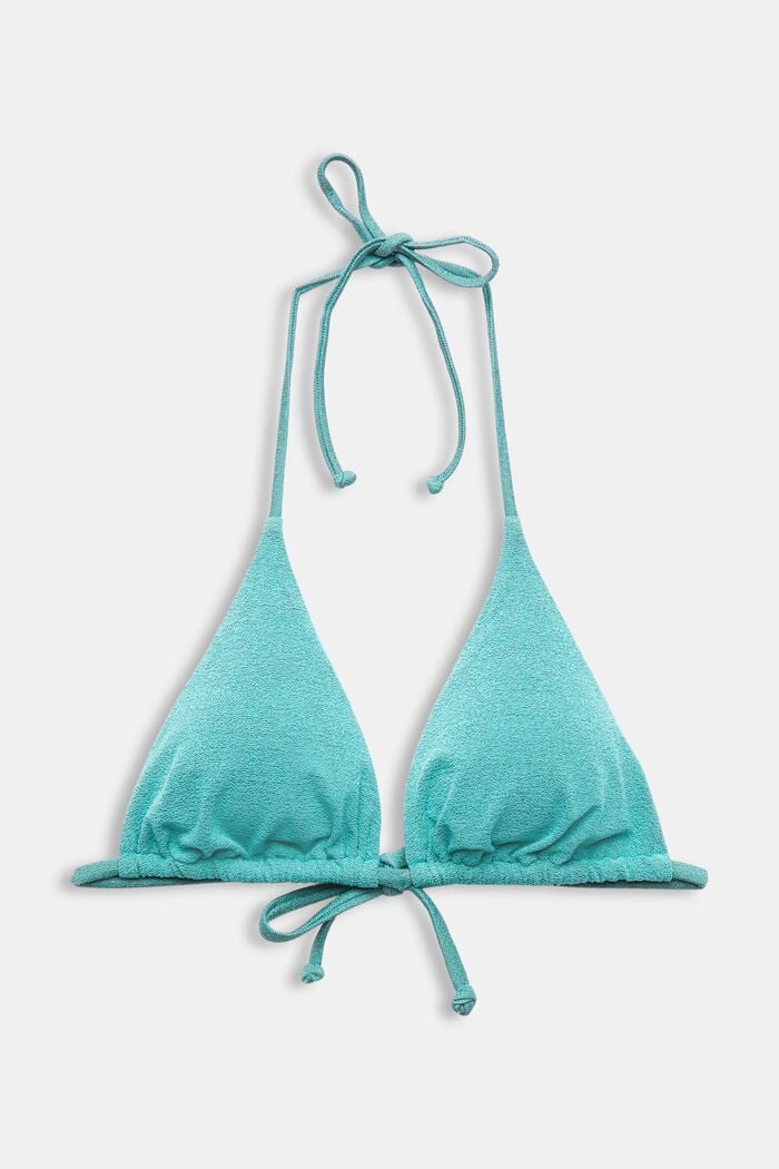 Vadderad trekantig bikiniöverdel, AQUA GREEN, detail image number 5