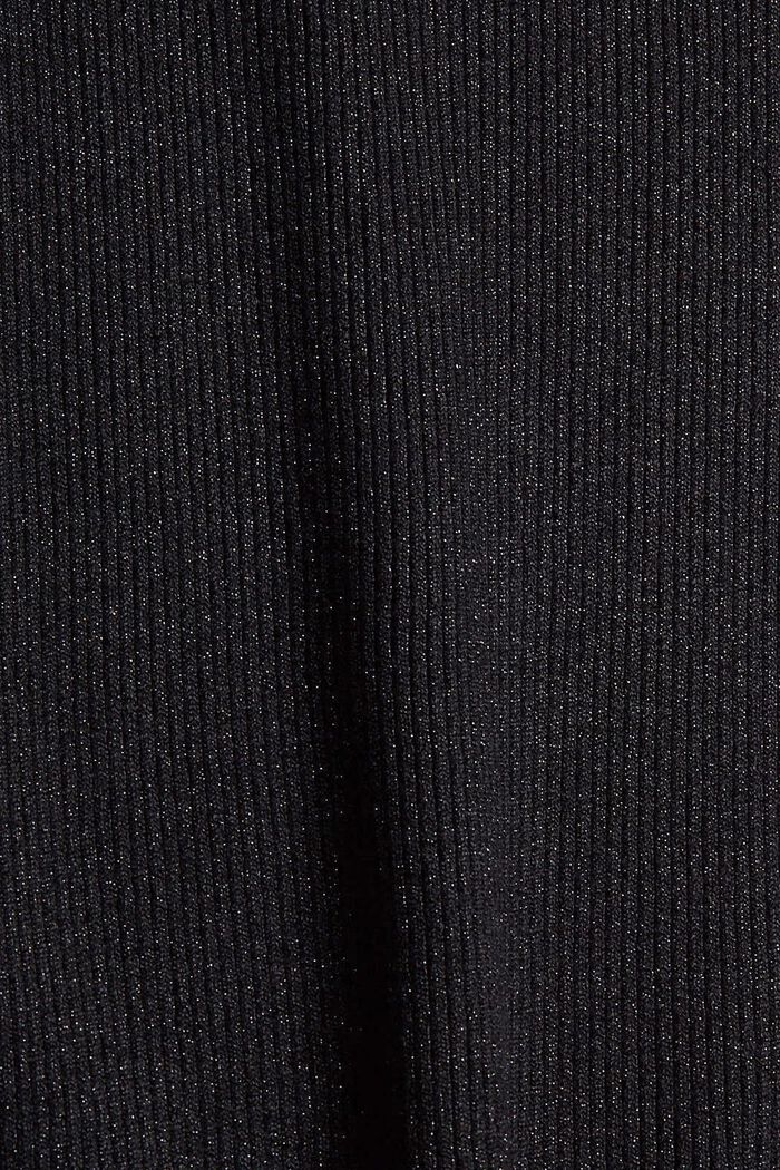 Glittrande tröja med LENZING™ ECOVERO™, BLACK, detail image number 4
