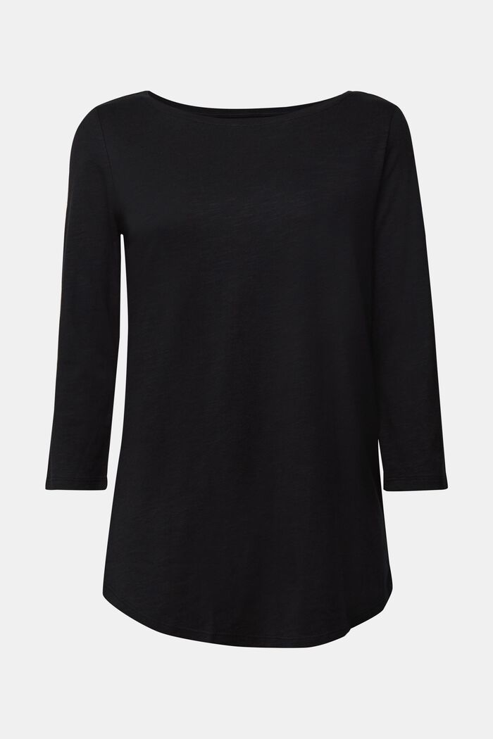 Jersey-T-shirt med ekologisk bomull, BLACK, detail image number 0