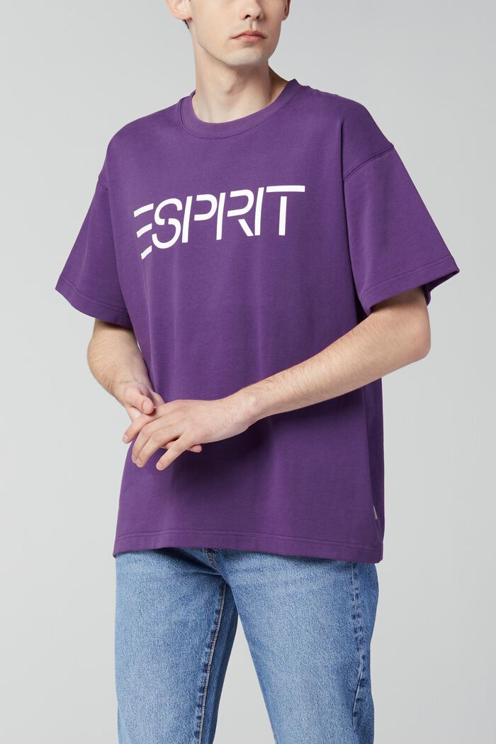 T-shirt med logotryck i unisexmodell
