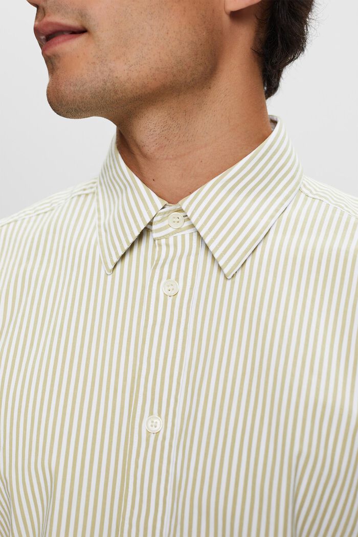 Randig skjorta i bomullspoplin, PISTACHIO GREEN, detail image number 2