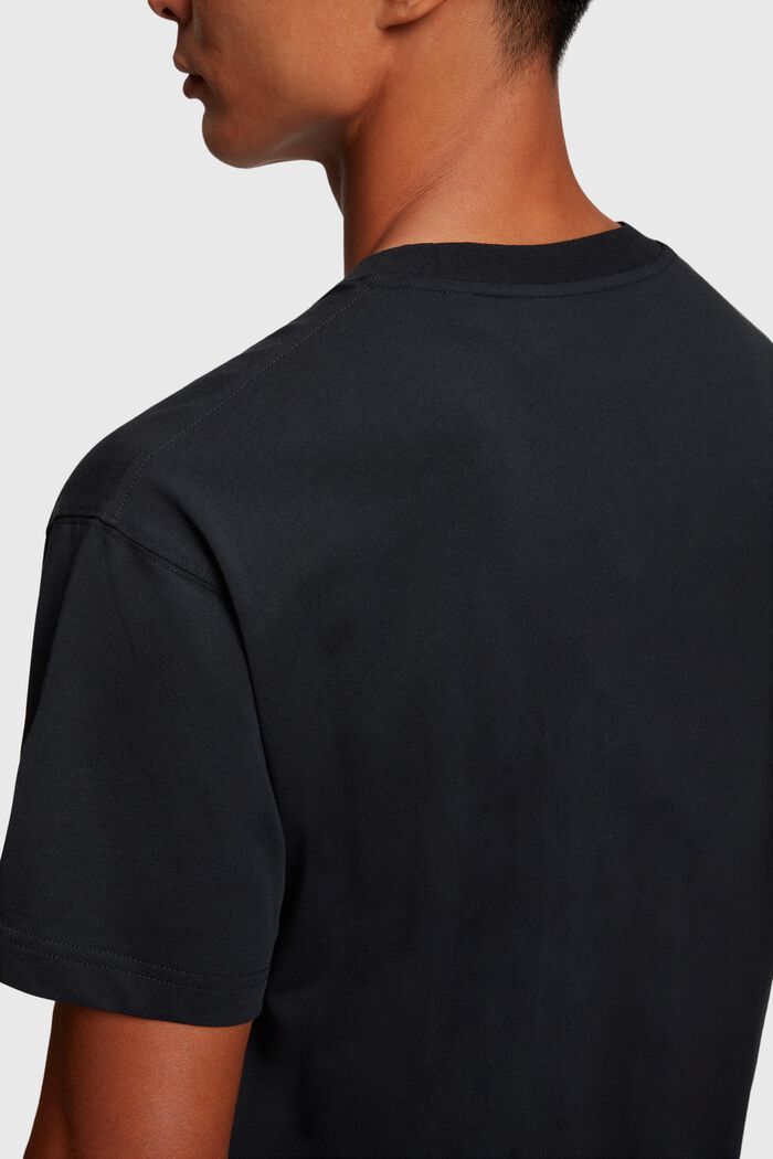T-shirt med applicerad logo med nitar, BLACK, detail image number 3