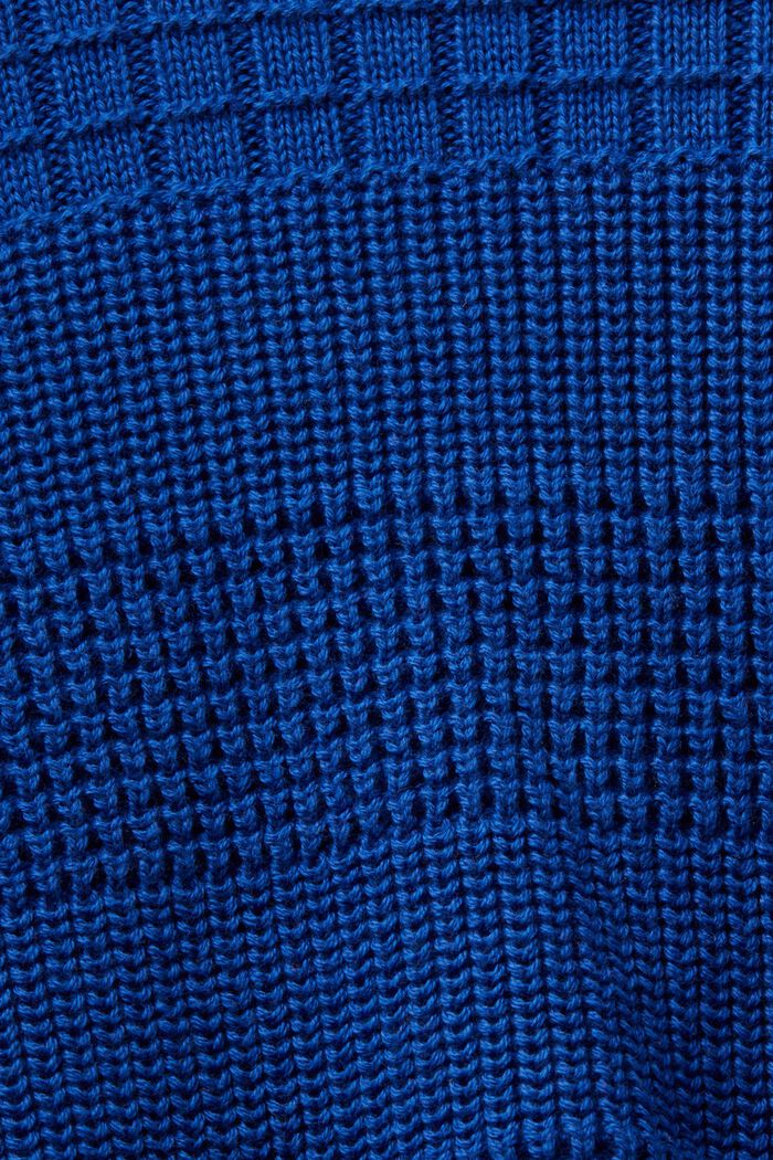 Strukturerad rundringad tröja, BRIGHT BLUE, detail image number 5