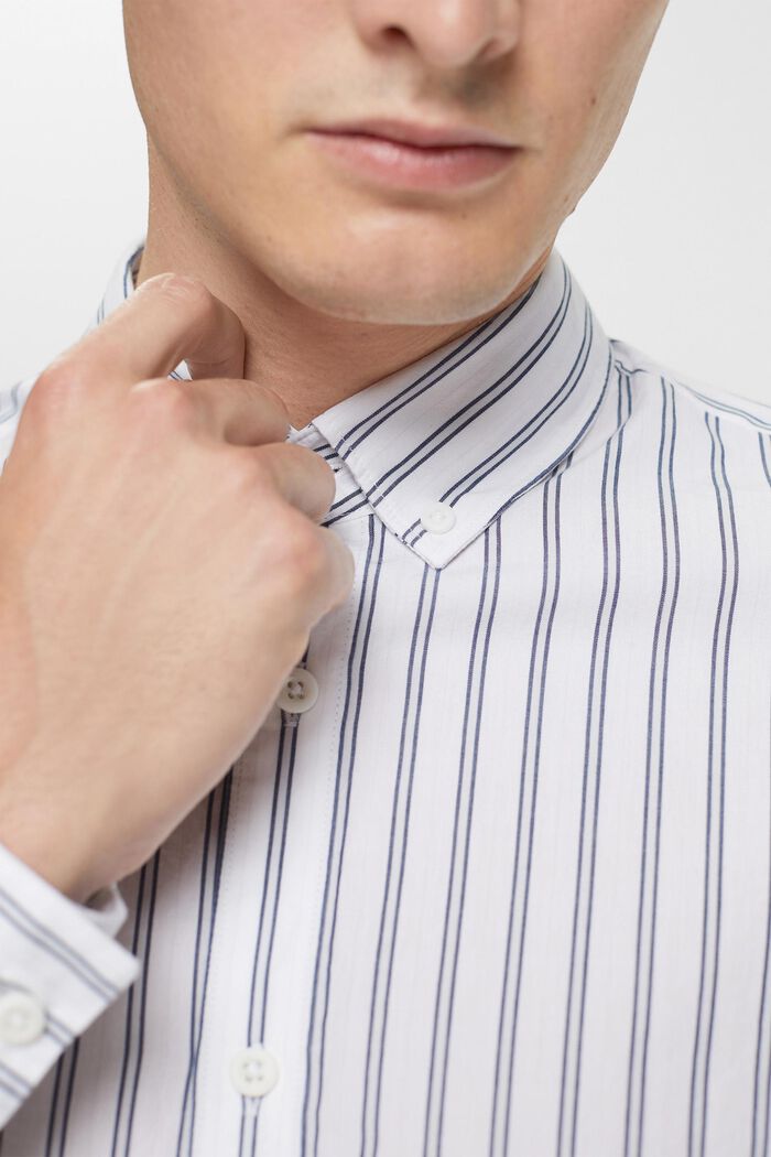 Randig button down-skjorta, WHITE, detail image number 0