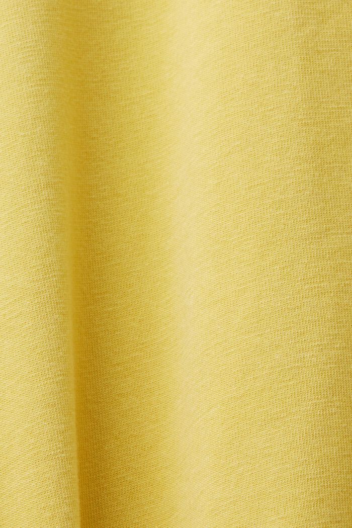 Plaggfärgad T-shirt i jersey, 100% bomull, DUSTY YELLOW, detail image number 5