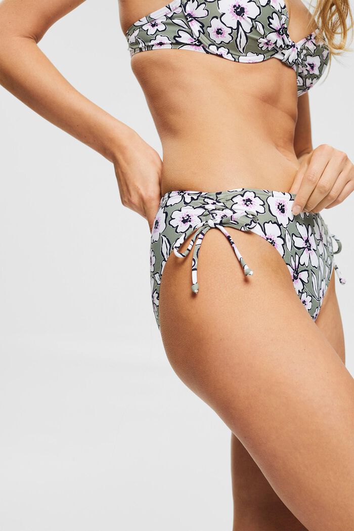 Återvunnet material: bikinitrosa med mönster, LIGHT KHAKI, detail image number 2
