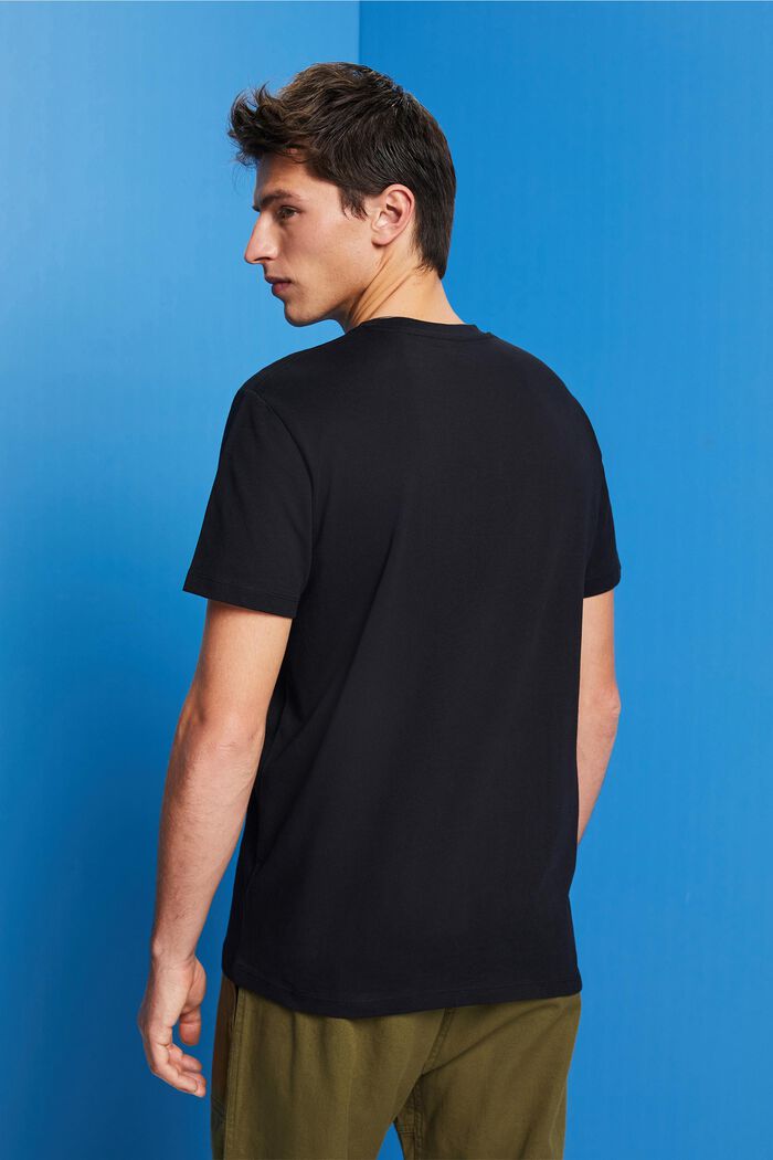 T-shirt i jersey med tryck, 100% bomull, BLACK, detail image number 3