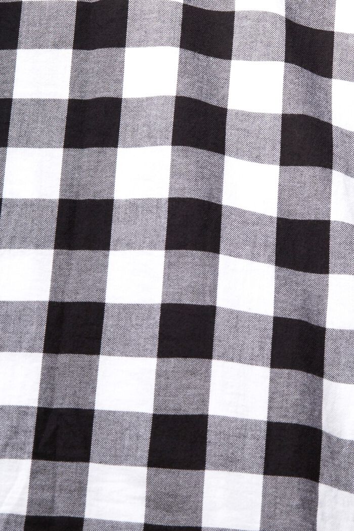Vichyrutig flanellskjorta, 100% bomull, BLACK, detail image number 5
