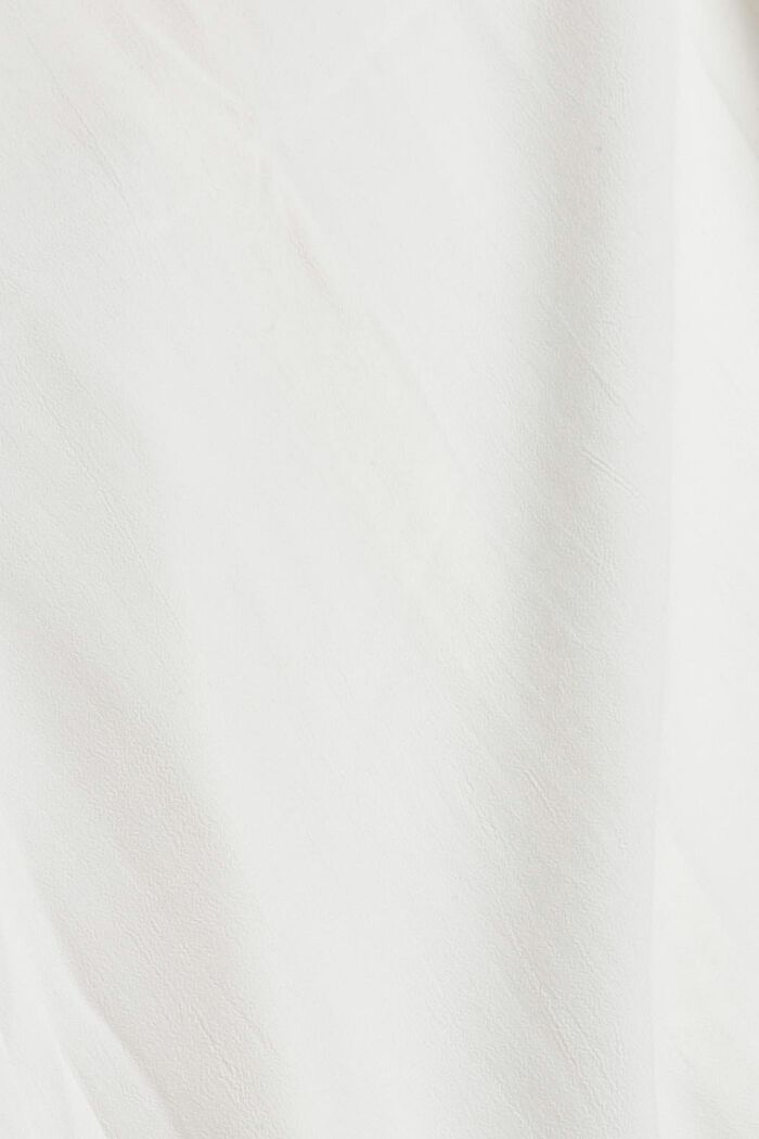 Blus med stråveck, LENZING™ ECOVERO™, OFF WHITE, detail image number 4