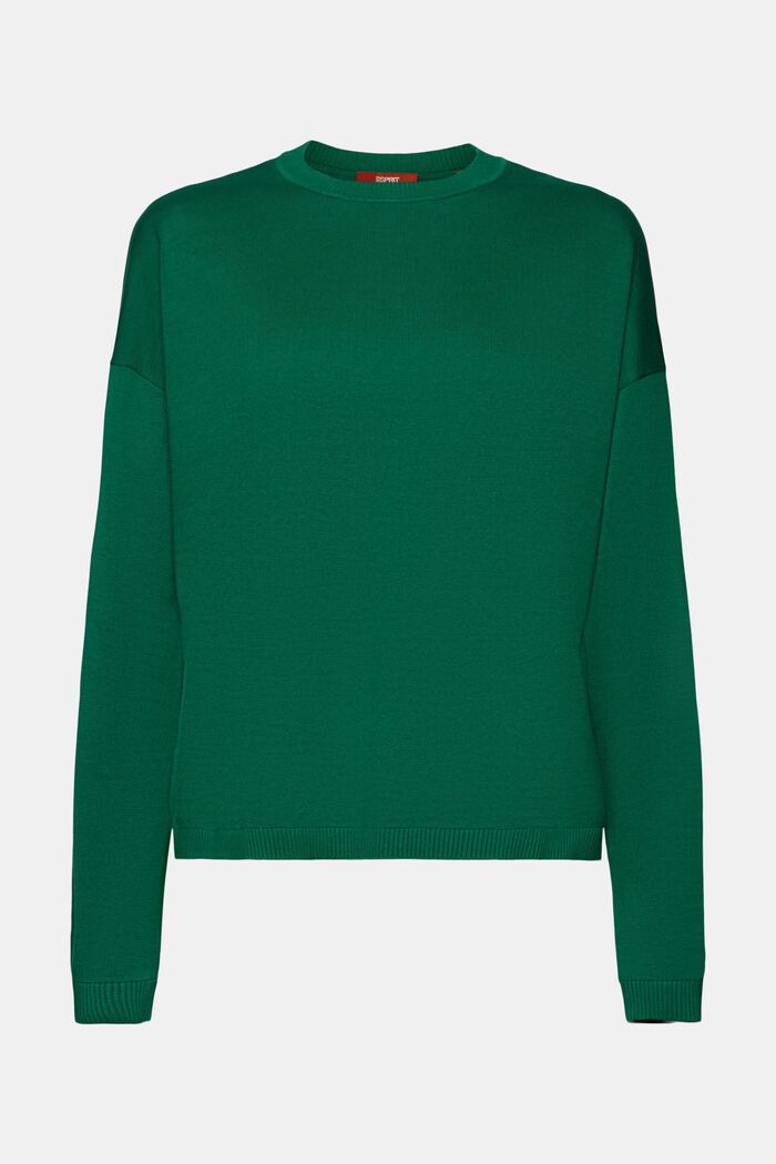 Oversize-tröja, 100% bomull, DARK GREEN, detail image number 7