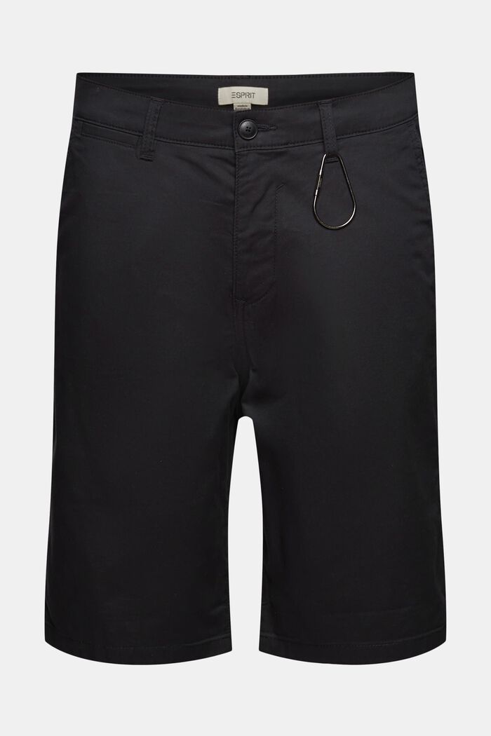 Shorts i ekobomull med nyckelring, BLACK, detail image number 7