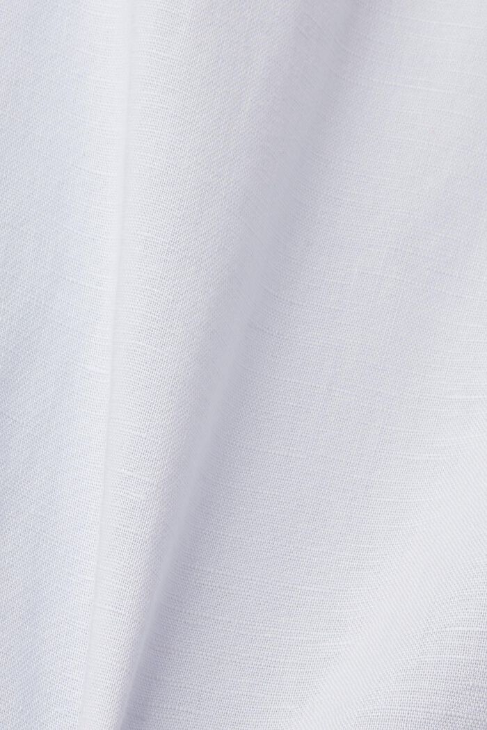 Button down-skjorta i blandad bomull och linne, LIGHT BLUE, detail image number 4