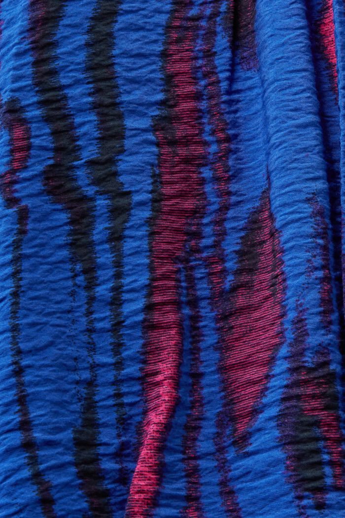 Mönstrad krinklad omlottblus, BRIGHT BLUE, detail image number 5